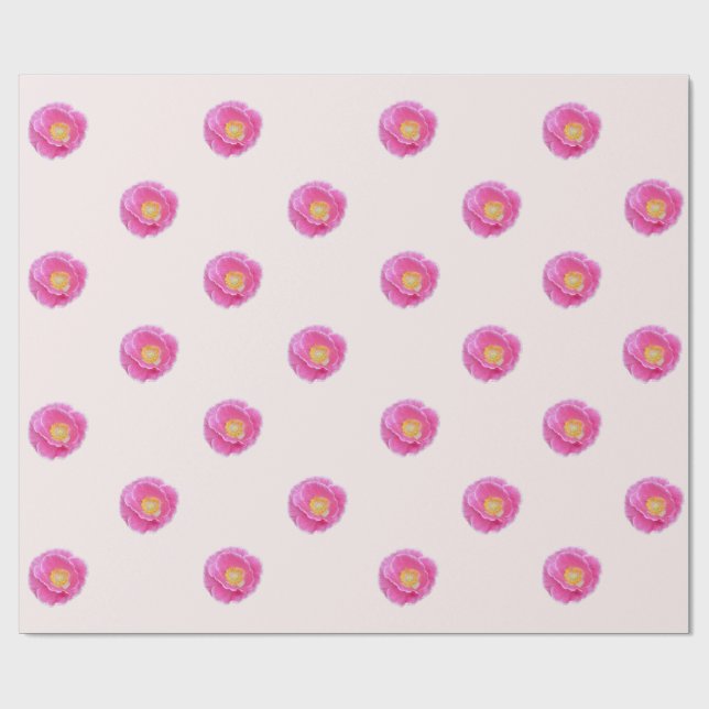 Pink Poppy Wrapping Paper (Flat)
