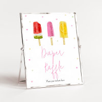 Pink Popsicle Baby Shower Diaper Raffle