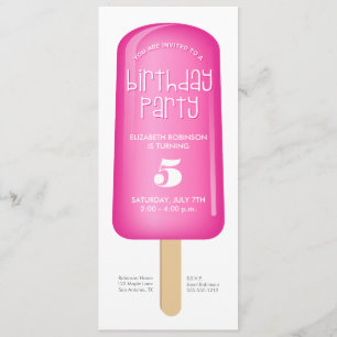 Pink Popsicle Invitation
