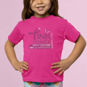 Pink Power-Breast Cancer Awareness Design T-Shirt