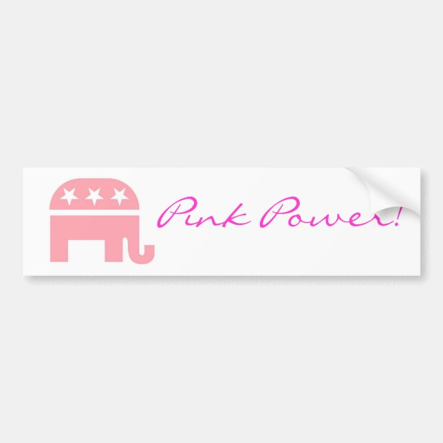 Pink Power Bumper Sticker (Front)