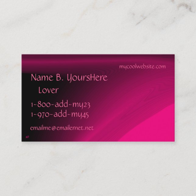 Pink Power Colour Business Card (Front)