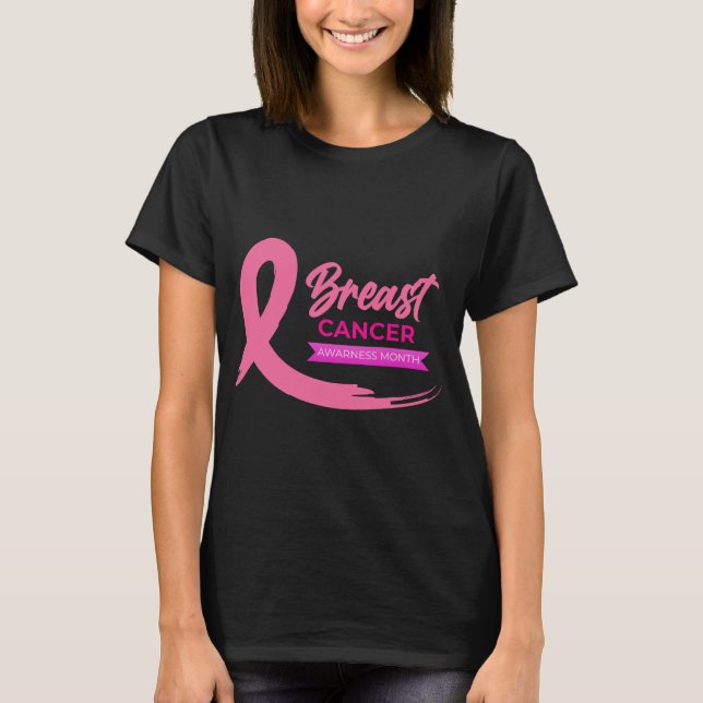 "Pink Power: Unite for Breast Cancer Awareness" T-Shirt (Front)
