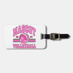 🏐💖 Pink Power Volleyball 🎗️ Luggage Tag