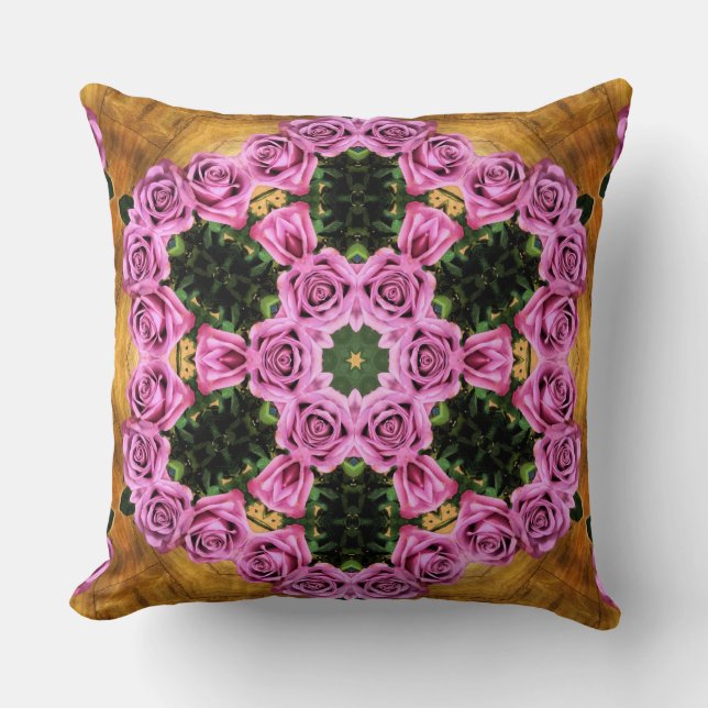 Pink Prancing Posies   Cushion (Front)