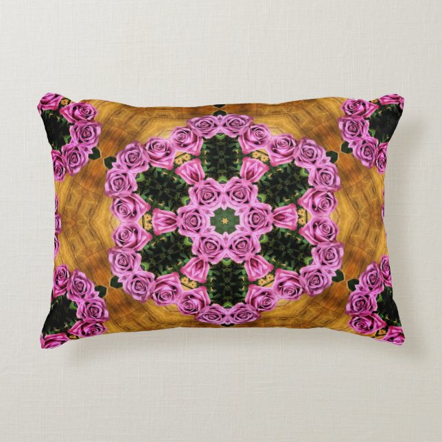 Pink Prancing Posies   Decorative Cushion (Front)