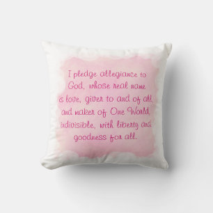 Pink Prayer Pillow, One World Throw Pillows