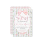 Pink Preppy Floral Coquette Bow Baby Girl