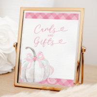 Pink Preppy Pumpkin Girl Birthday Cards and Gifts