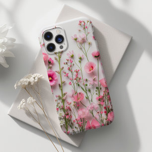 Pink Pressed Flowers Elegant Floral Case-Mate iPhone 14 Pro Max Case
