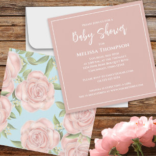 Pink Pretty Botanical Baby Girl Rose Bouquet Cute