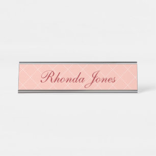 Pink Pretty Desk Name Plate