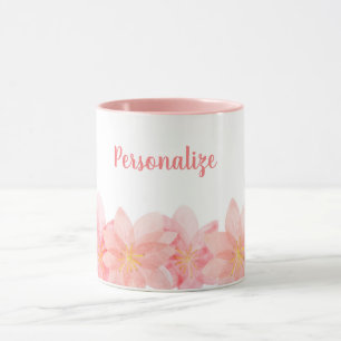 Pink Pretty & Girly Floral Personalised Coffee Mug