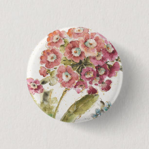 Pink Primrose 3 Cm Round Badge