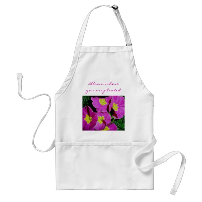 Pink Primrose Bloom where you are planted Apron (Front)
