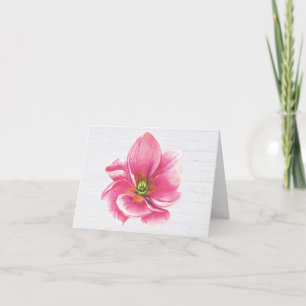 Pink Primrose Flower Note Card