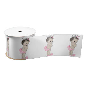 Pink Princess Baby Girl Shower Satin Ribbon