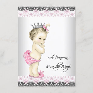 Pink Princess Baby Shower Invitation