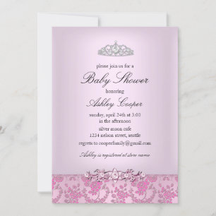 Pink Princess Baby Shower Invitation