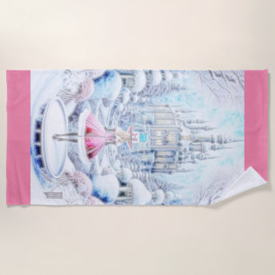 Pink Princess Beach Towel