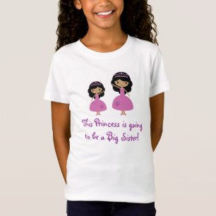 Pink Princess Big Sister - Dark Skin T-Shirt