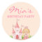 Pink Princess Birthday Sticker