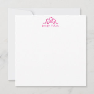 Pink Princess Bow Pretty Elegant Girly Preppy Name Card