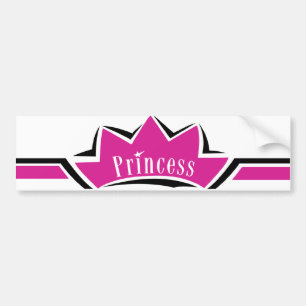 Pink Princess Bumper Sticker