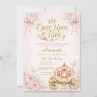 Pink Princess Carriage Girls Birthday