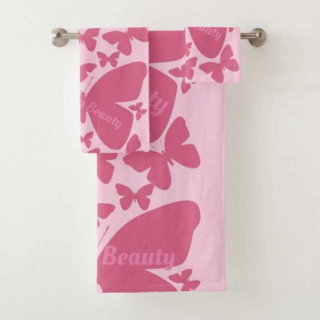 Pink Princess Collection Bath Towel Set (Insitu)