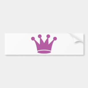 pink princess crown bumper sticker