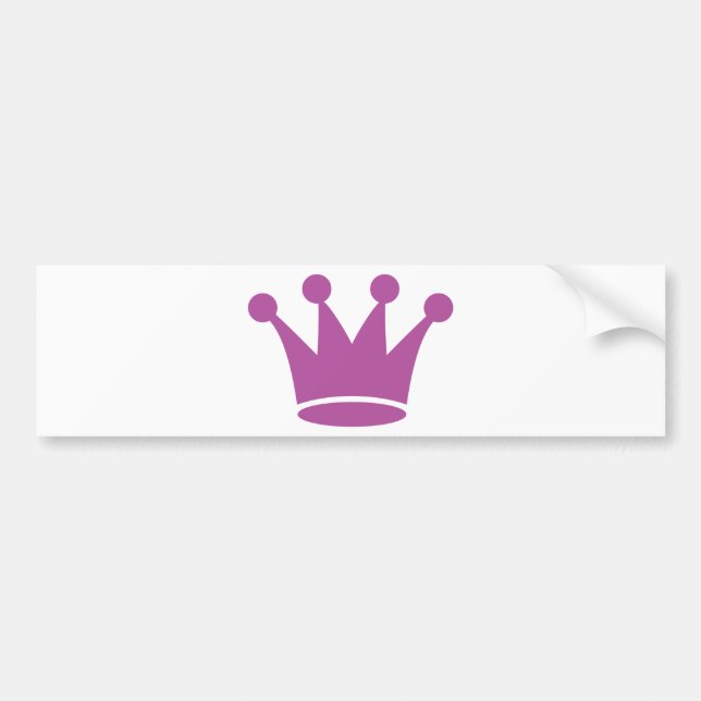 pink princess crown bumper sticker (Front)