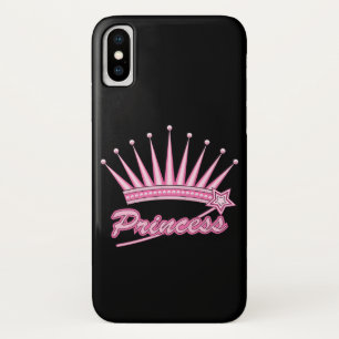 Pink Princess Crown iPhone X Case