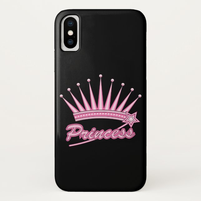 Pink Princess Crown Case-Mate iPhone Case (Back)