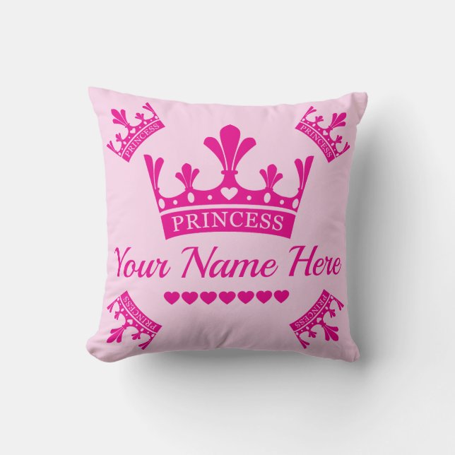 Pink Princess Crown Cushion (Front)