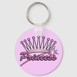 Pink Princess Crown Key Ring