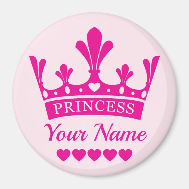 Pink Princess Crown Magnet (Front)