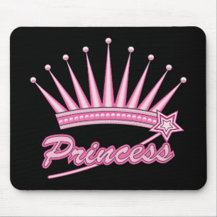 Pink Princess Crown Mouse Mat
