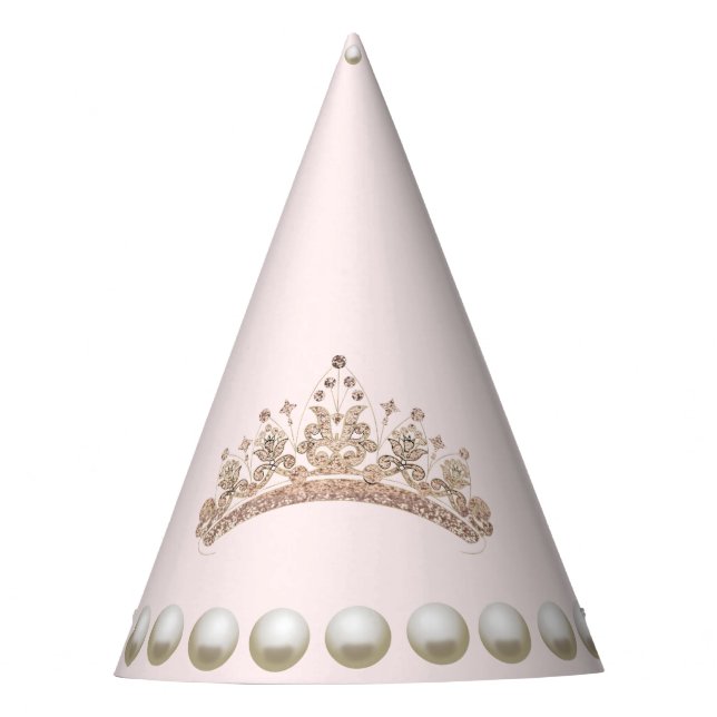 Pink Princess Crown Party Hat (Front)