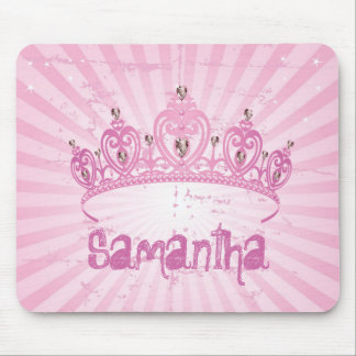 Pink Princess Crown Tiara Personalised Mousepad