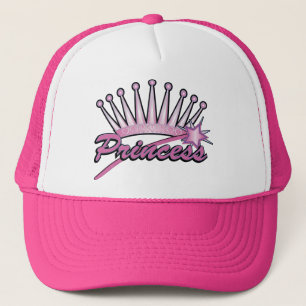 Pink Princess Crown Trucker Hat