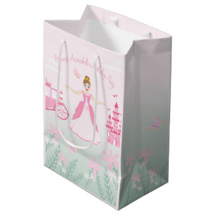 Pink Princess Fantasy Birthday Party Medium Gift Bag