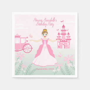 Pink Princess Fantasy Birthday Party Napkin