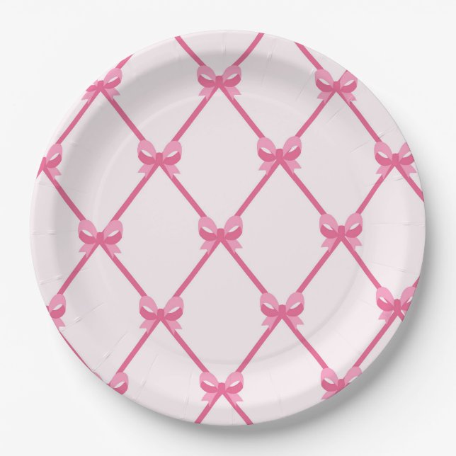Pink Princess Fantasy Birthday Party Paper Plate (Front)