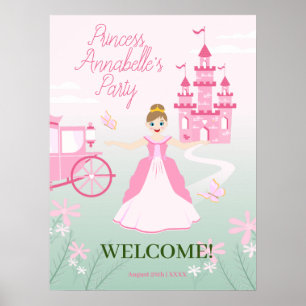 Pink Princess Fantasy Birthday Party Poster