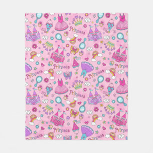 Pink Princess Fleece Blanket, Medium