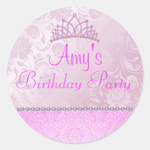 Pink Princess Floral Sticker
