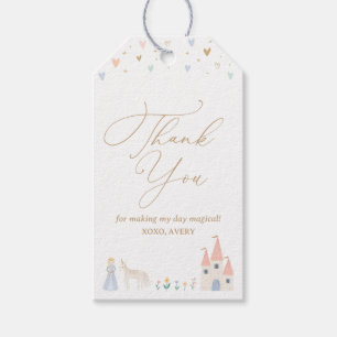 Pink Princess Girl Birthday Party Gift Tags