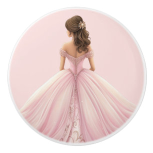 Pink Princess Girl's Girly Ceramic Knob