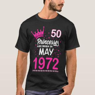 Pink Princess Girls Woman Girl 50th Birthday May 1 T-Shirt